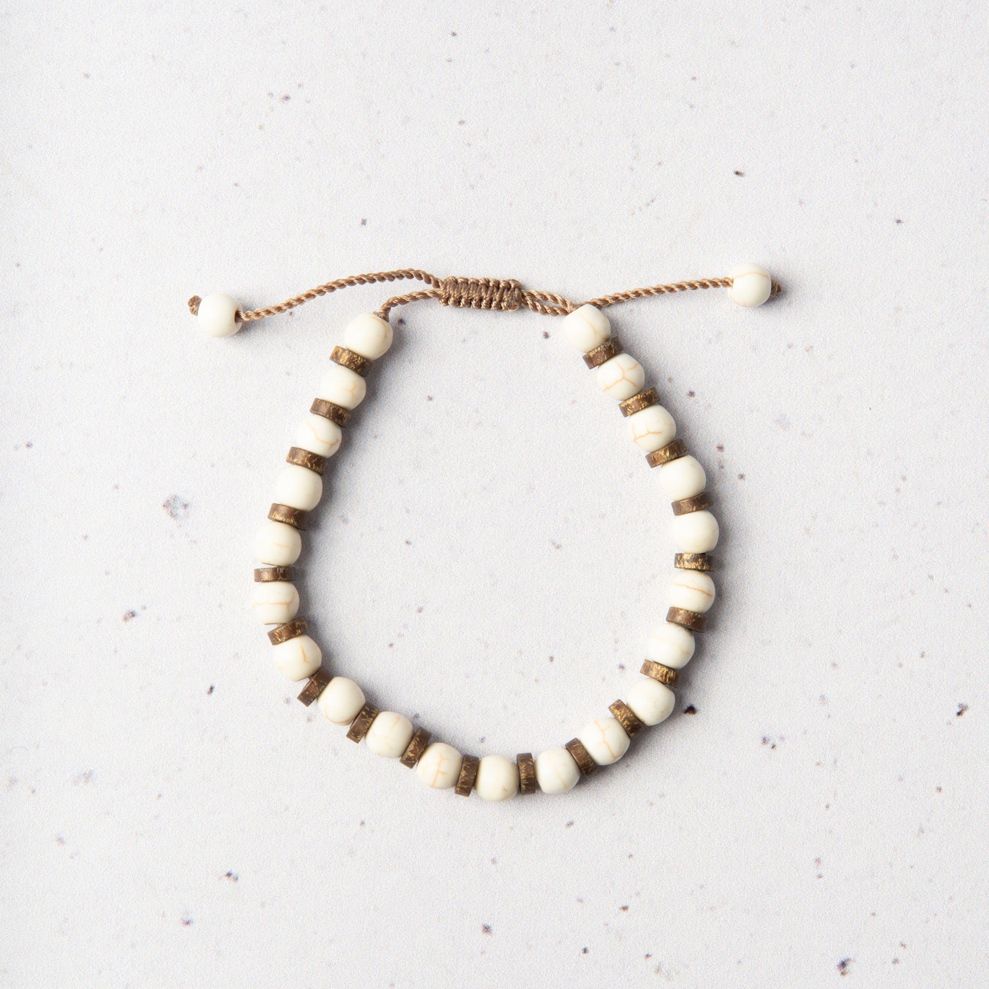 Howlite & Brass Bracelet