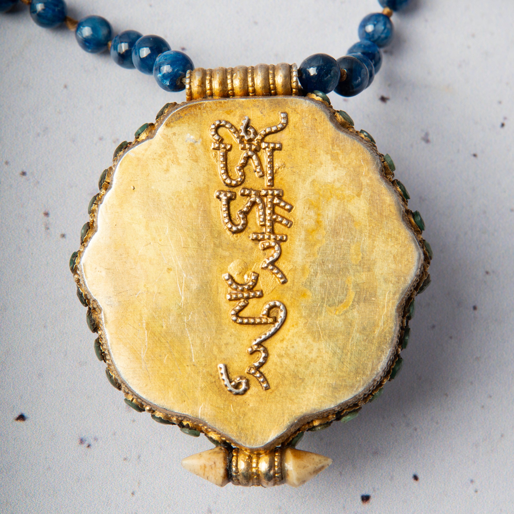 Antique Tibetan Prayer Box Necklace — Goddess Marichi
