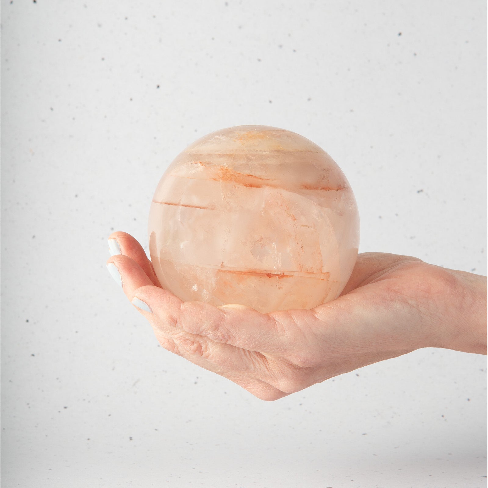 Fire / Hematite Quartz Sphere