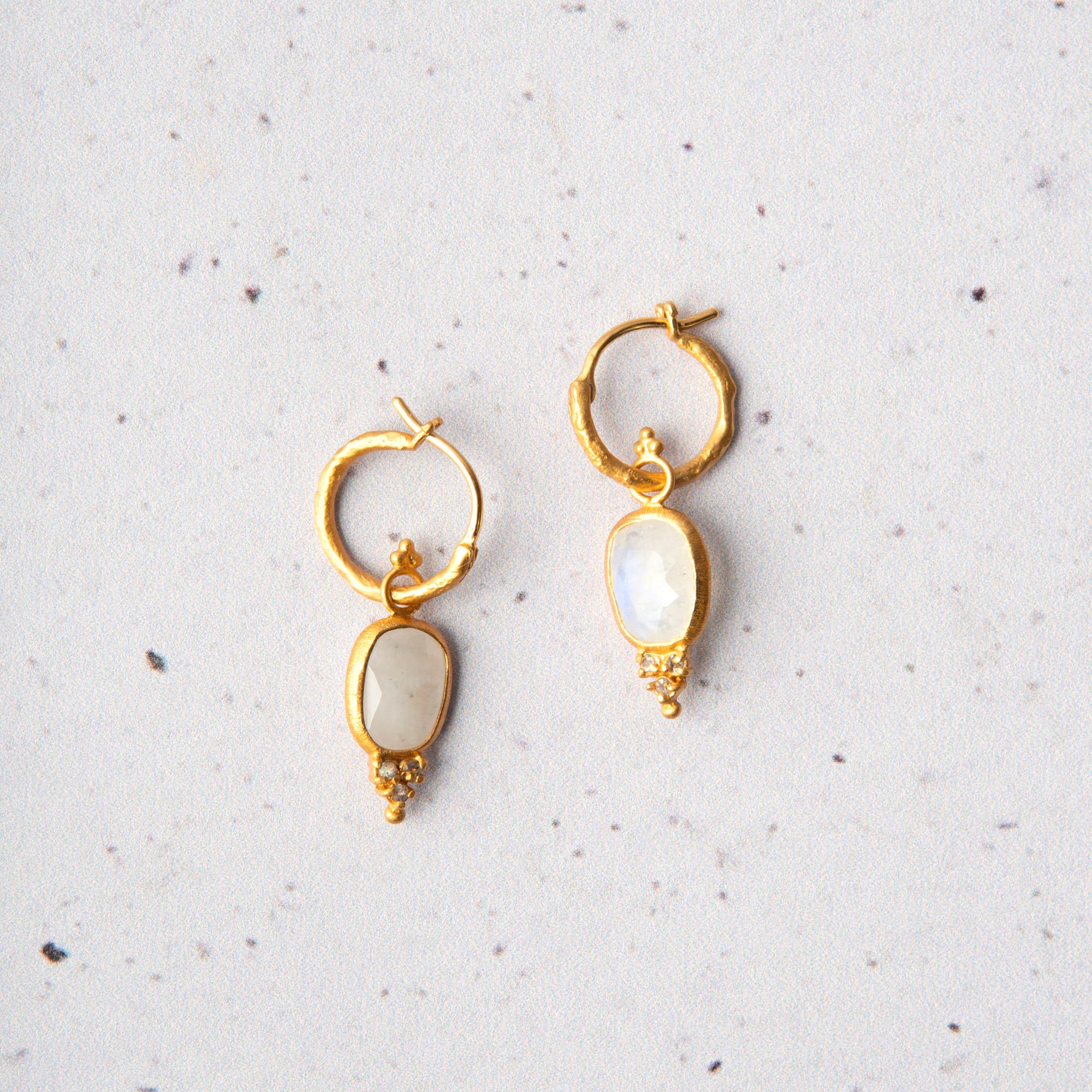Tales From Within — Labradorite & Moonstone Hoop Earrings