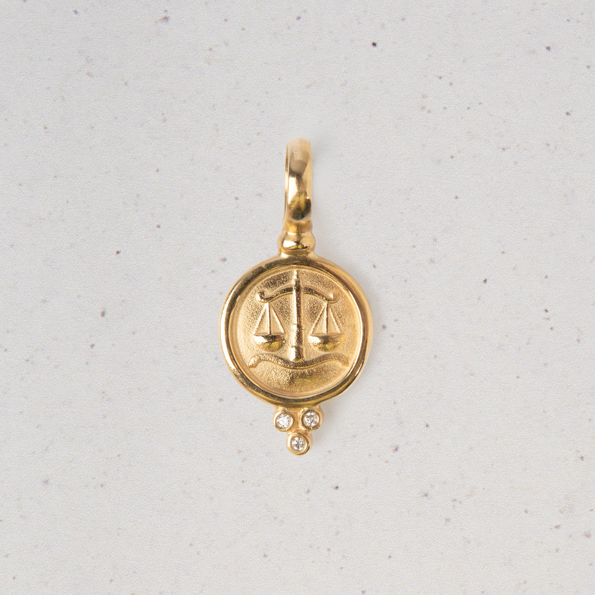 18 Karat Gold Zodiac Pendants with Diamonds
