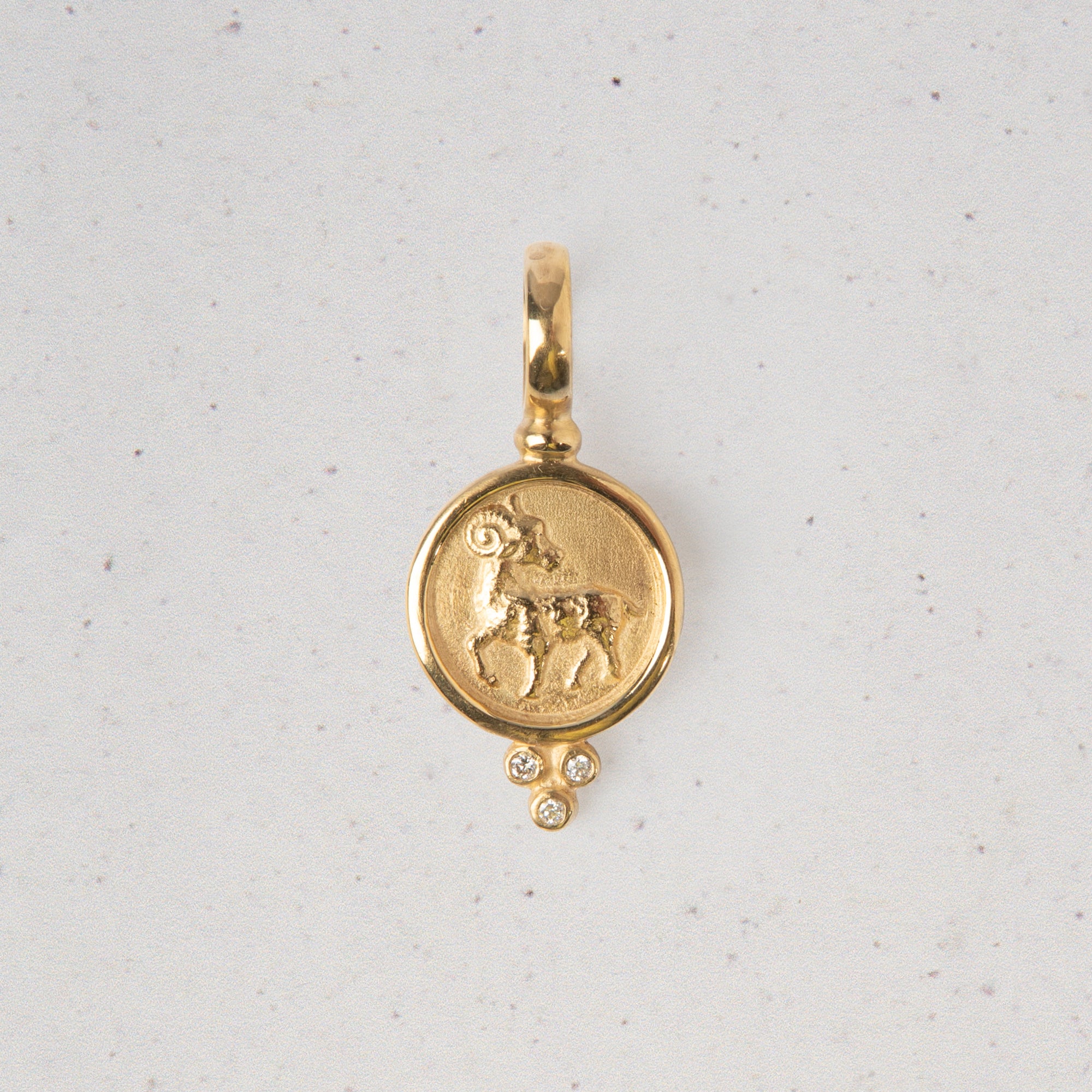 18 Karat Gold Zodiac Pendants with Diamonds
