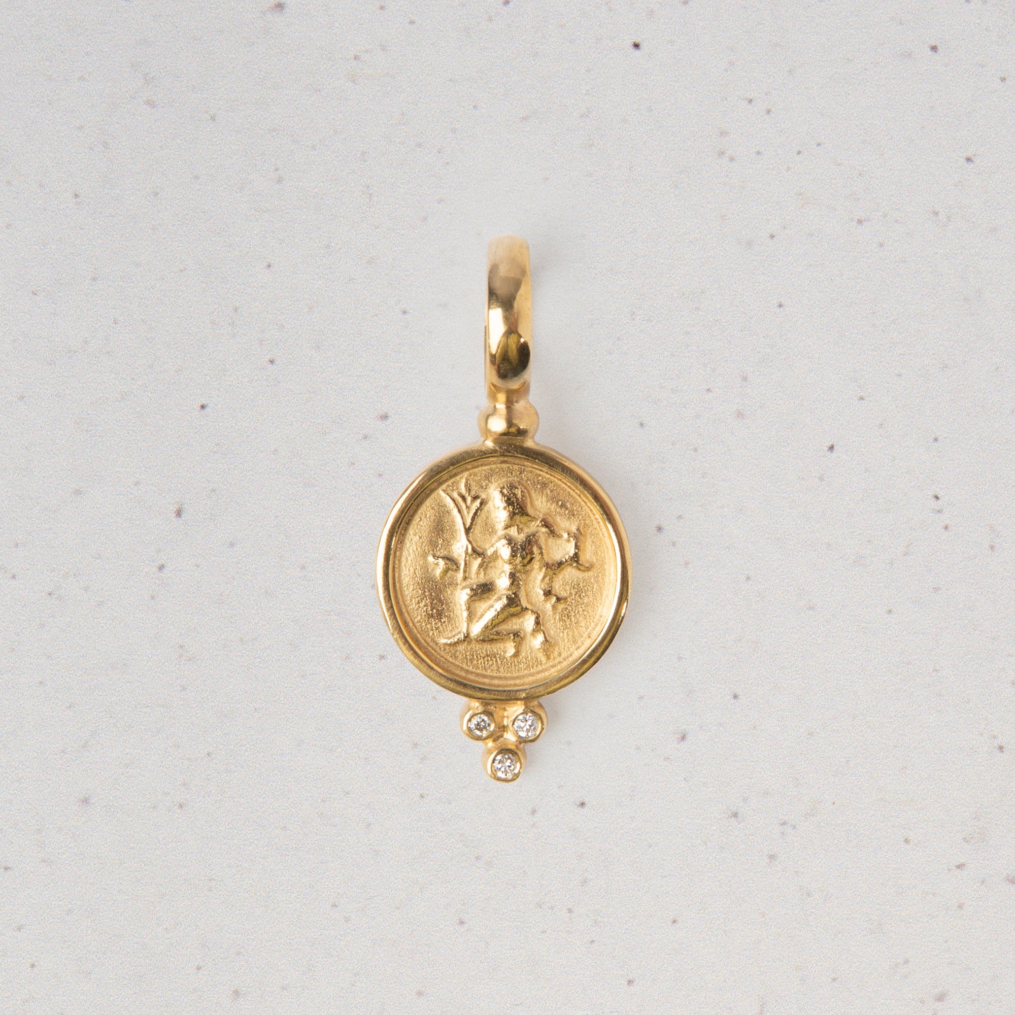 18 Karat Gold Zodiac Pendants with Diamonds