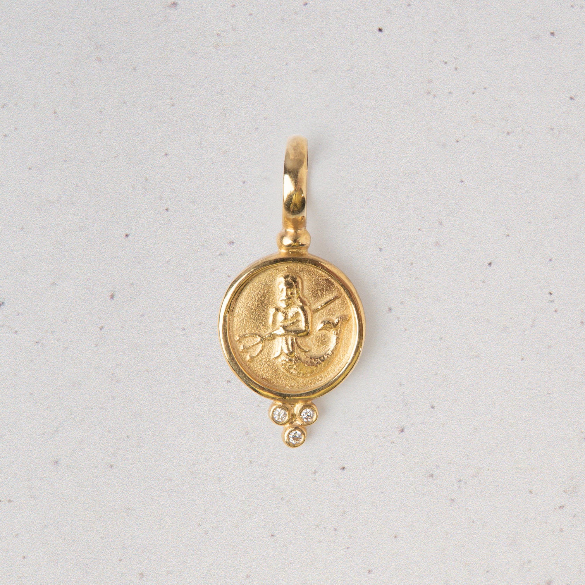 18 Karat Gold Zodiac Pendants with Diamonds