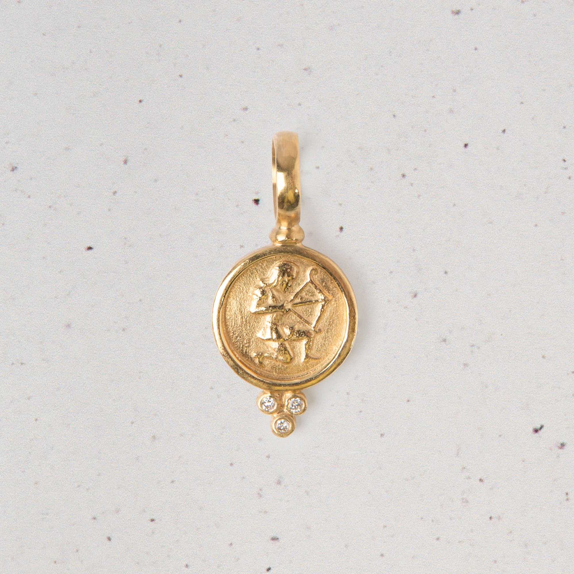18 Karat Gold Zodiac Pendants with Diamonds
