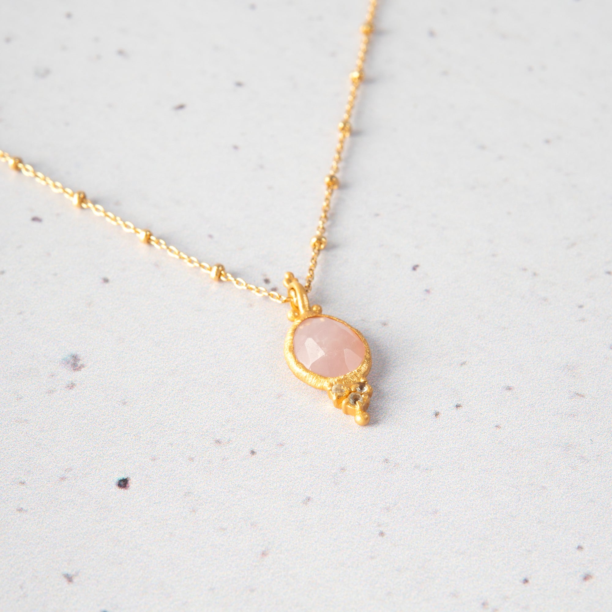 Heart Wide Open — Morganite Hoop Necklace