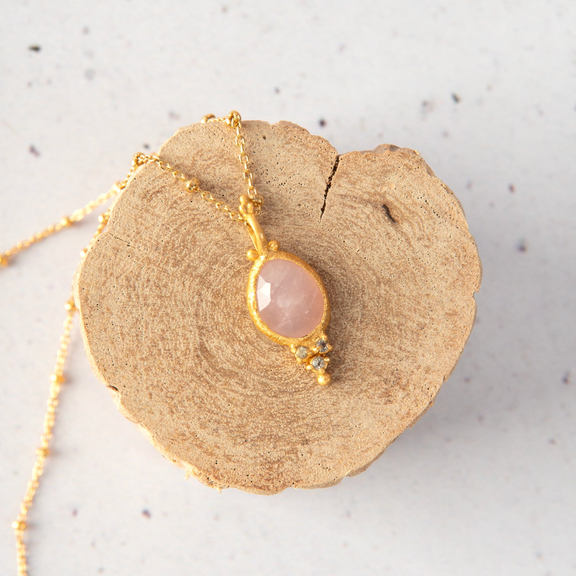 Heart Wide Open — Morganite Hoop Necklace