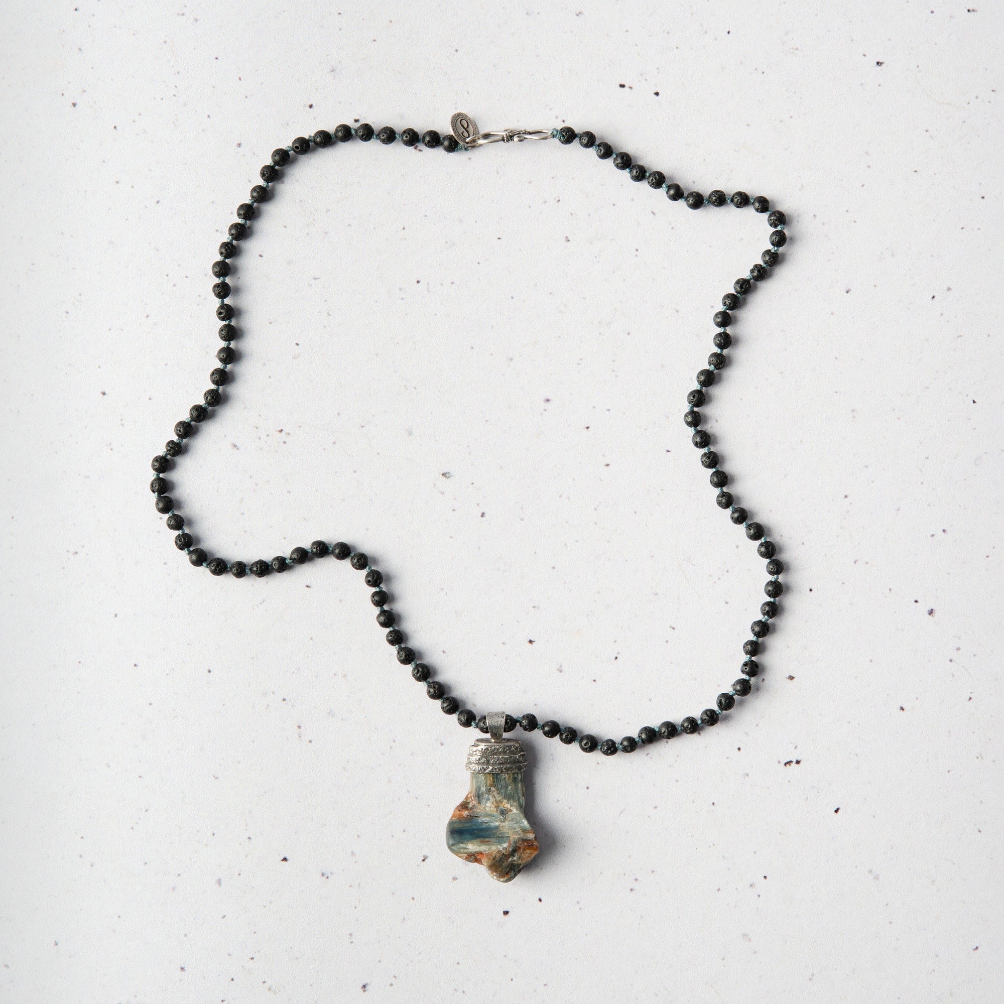 Kyanite Pendant on Onyx Chain