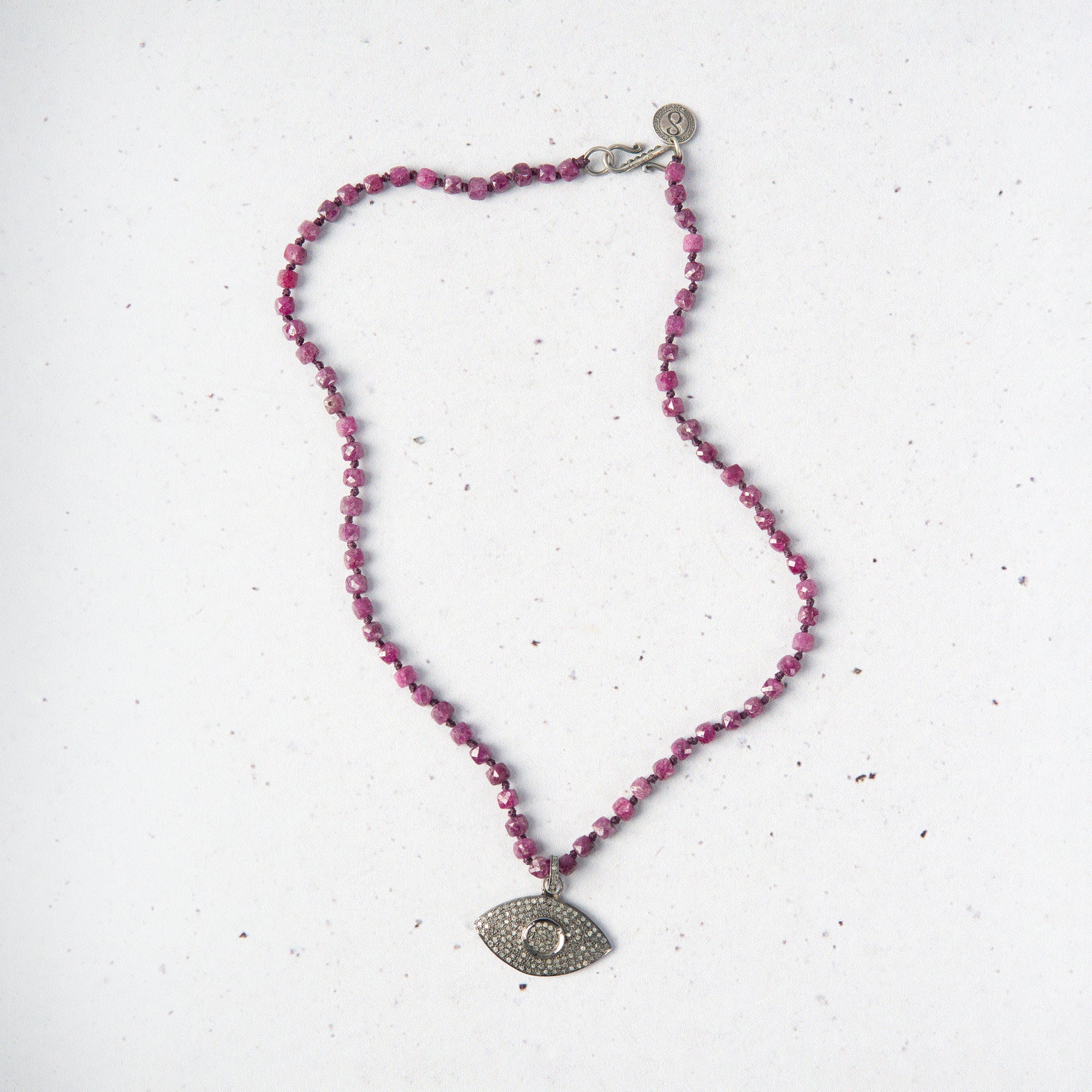 Ruby & Diamond Eye Necklace