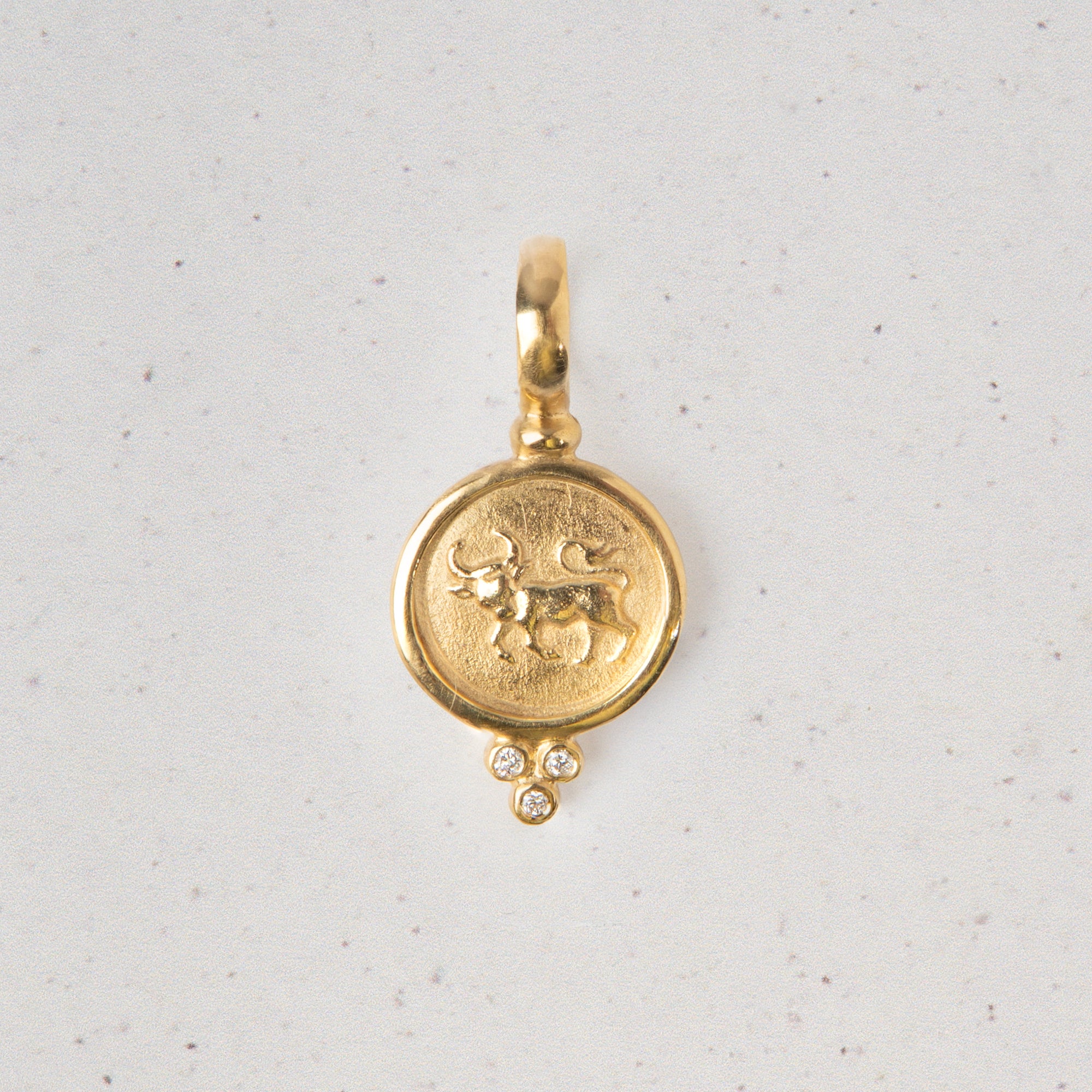 18 Karat Gold Zodiac Pendants with Diamonds