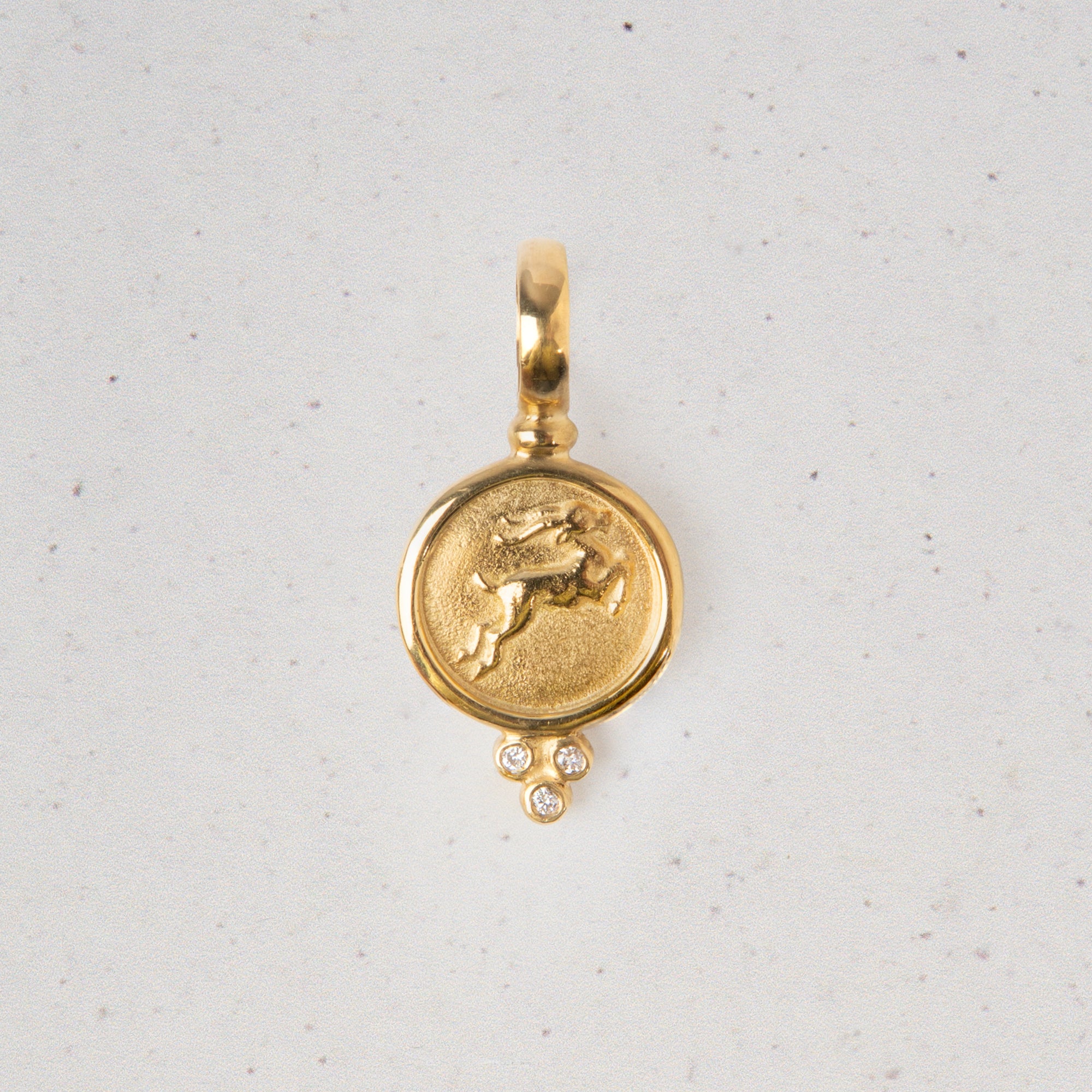 18 Karat Gold Zodiac Pendants with Diamonds
