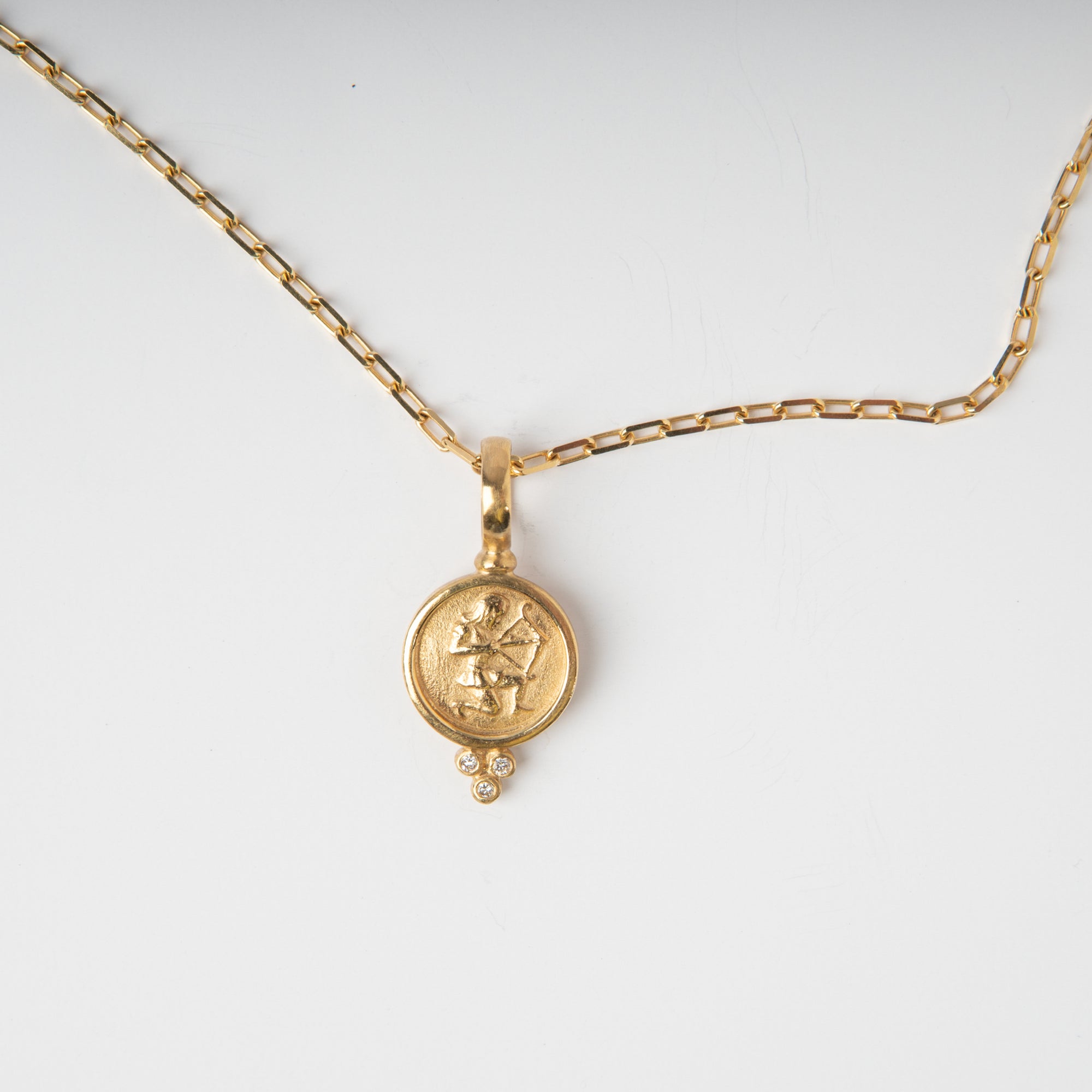 18 Karat Gold Zodiac Pendants with Diamonds